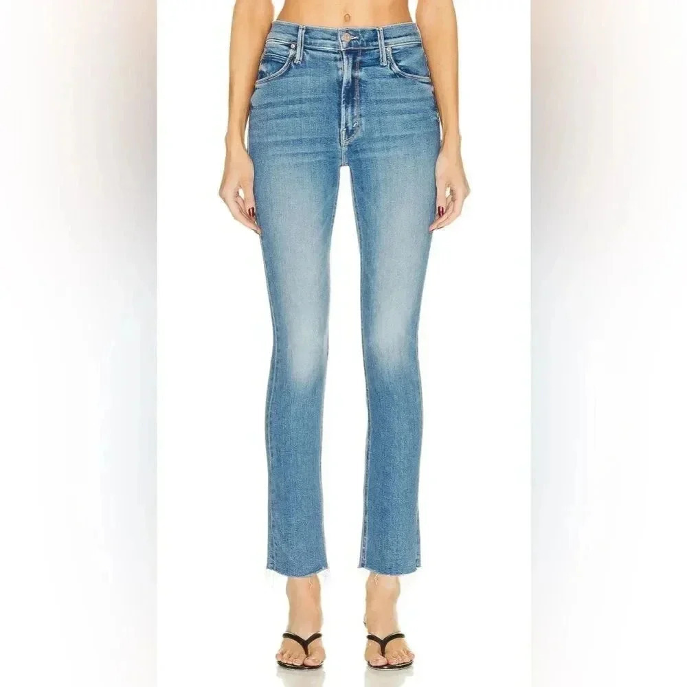 Mother‎ Mid Rise Dazzler Ankle Fray